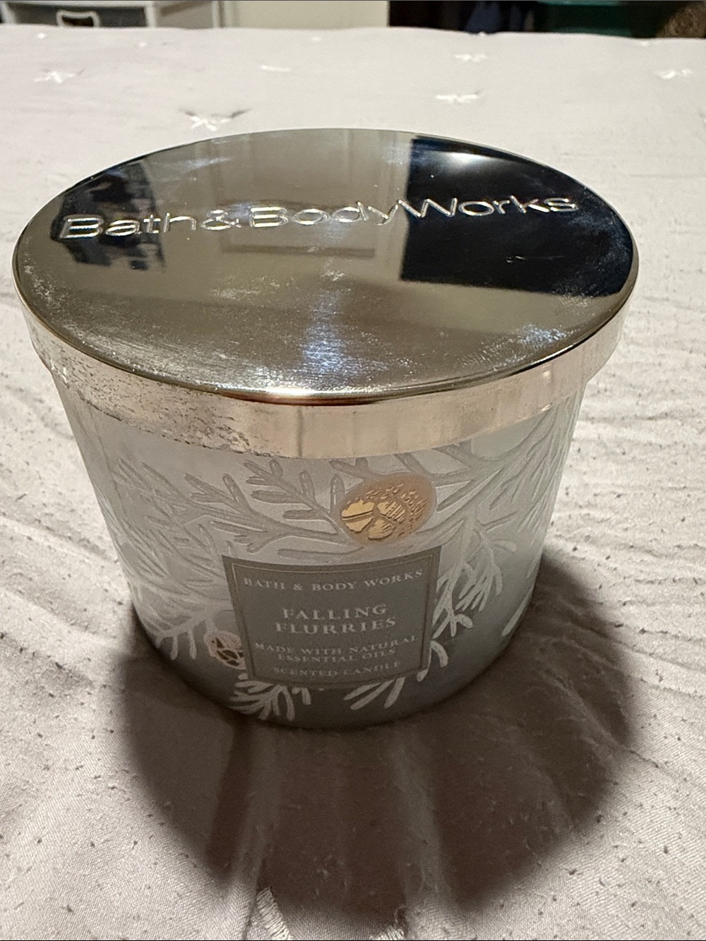 Bath & Body Works Falling Flurries Scented Candle - Silver